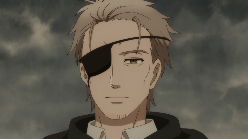Will is wearing an eyepatch over his blinded right eye